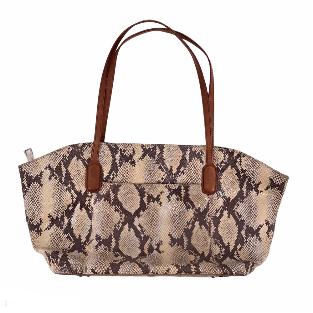 HOBO ORIGINAL SNAKE EMBOSSED SHOULDER BAG
